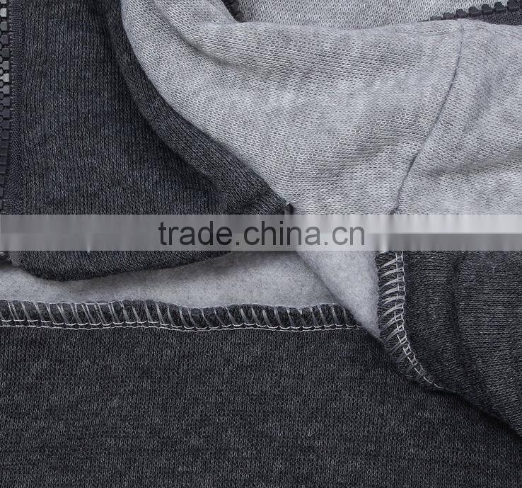 Wholesale zipper up Men Plain hoodies