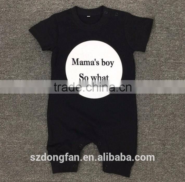 100% cotton baby romper short sleeve breathable casual romper for new born baby