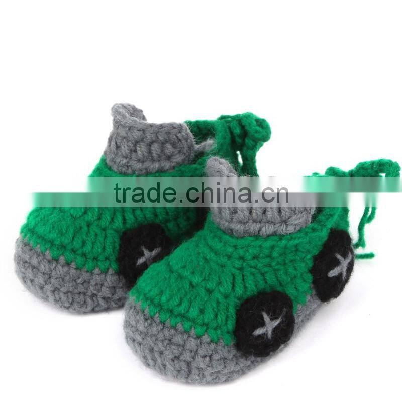 New design cheap handmade crochet baby shoes pattern LBS20151223-57