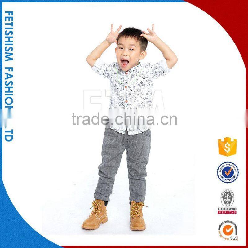 Good Quality woven cotton baby boy clothes