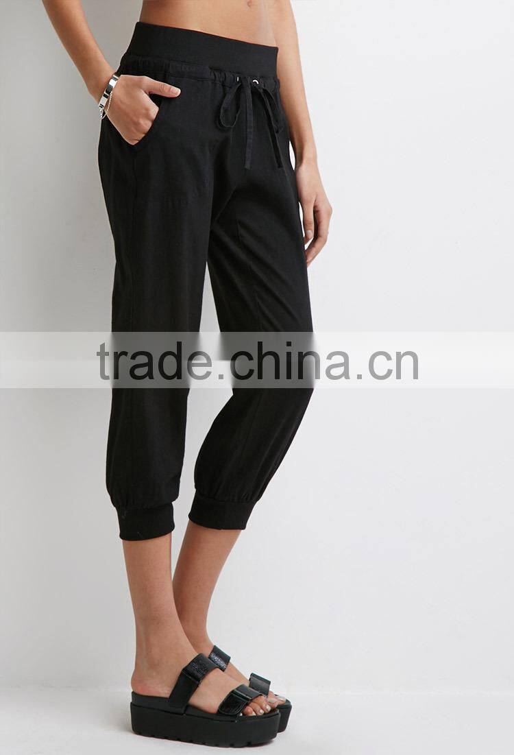 2015 Fashion Free style Customize Linen Capri Joggers women clothing dongguan products yoga pants