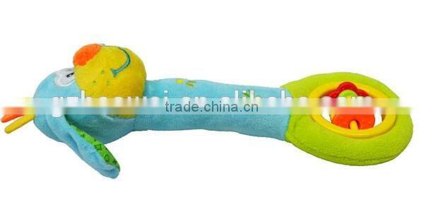 Lovely Squeaky Plush toy with abacus beads for formative education/enlighten education