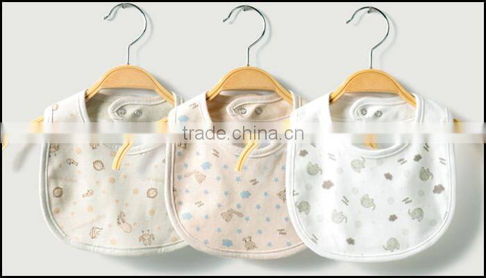 digital printed saliva towel bib,organic cotton snap fastener baby bib
