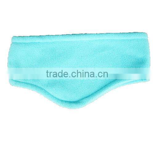 red polar fleece headband with embroidery logo