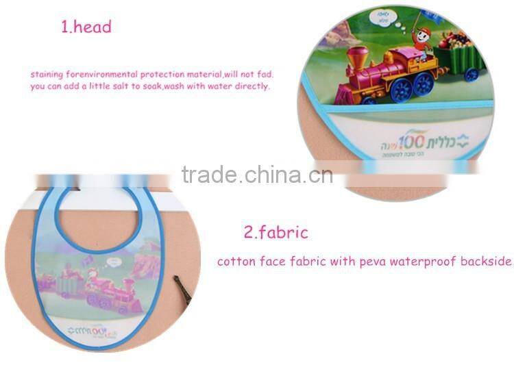 cartoon printed waterproof saliva towel feeding bib baby infant lunch bib