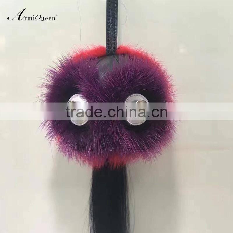 Wholesale good quality fox fur ball keychain manufacturers in china