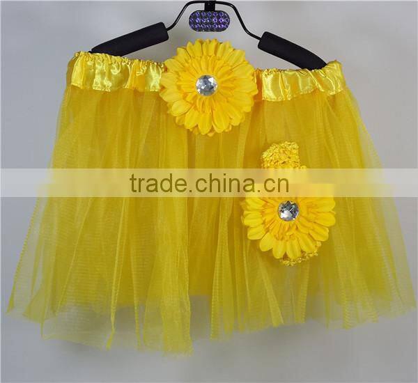 wholesale classical kids ballet tutu dress, yellow color tutu
