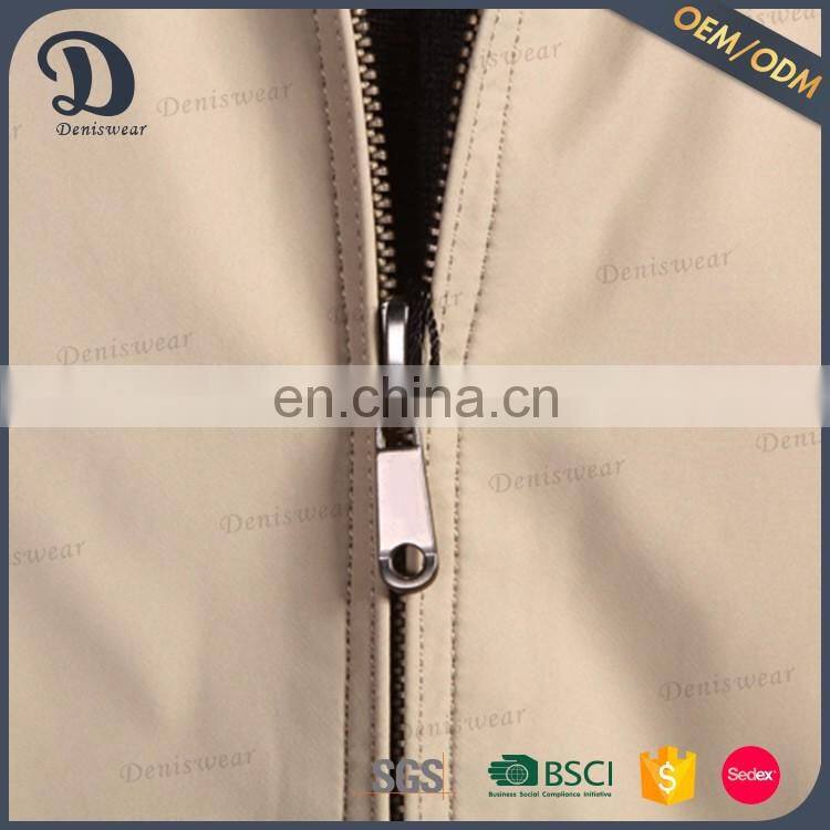 Wholesale mens windbreaker bomber jacket jacket with windproof stand collar