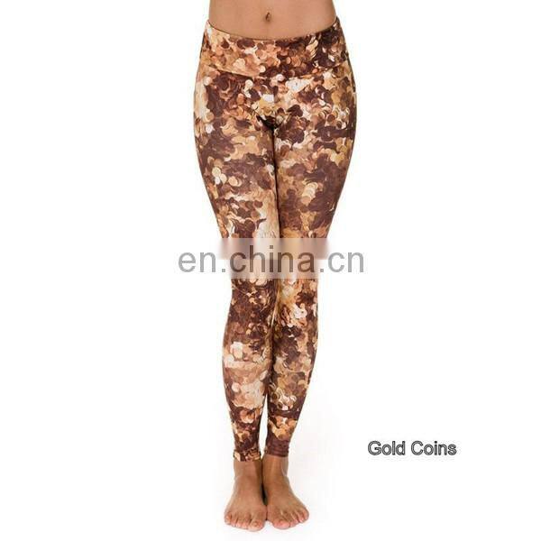 custom made sublimation printed womens sports fitness leggings