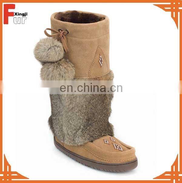 Top quality real rabbit fur boot cuffs