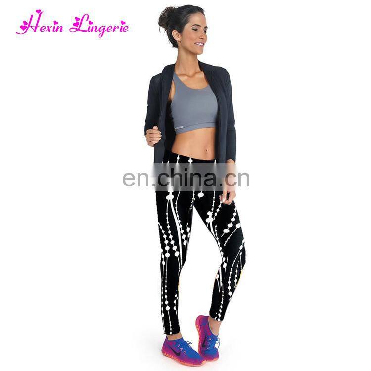 Low Price Fashion Print Fitness Tights 92 Polyester 8 Spandex Leggings