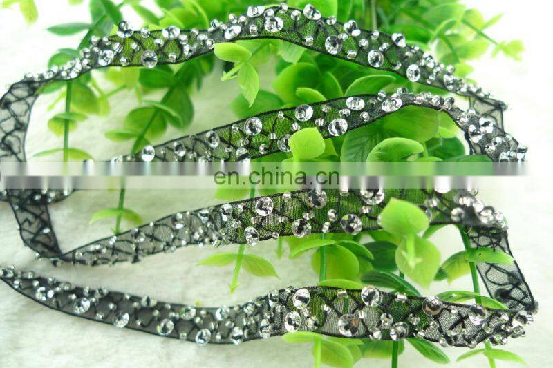 2015 decorative white beade trim for wedding Fancy Lace Trim for garment