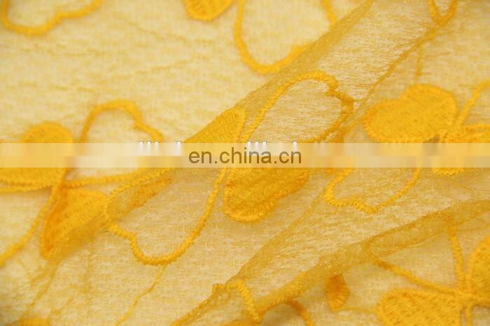 2017 new flower tulle embroidered fabric with wedding clothing lace