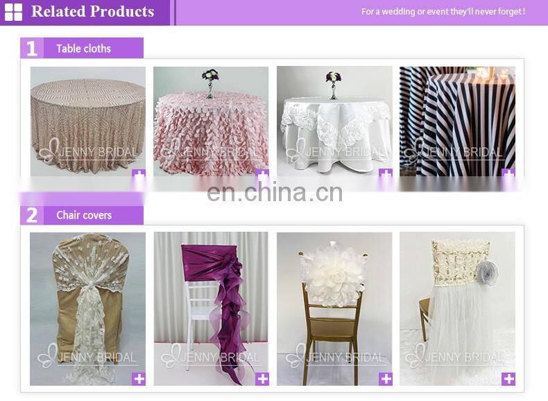 TC159A modern beautiful blush rosette top organza ruffled tutu table skirt