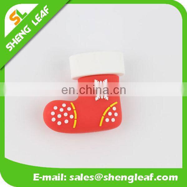 Soft rubber customized Christmas snowman usb flash drive for promotion
