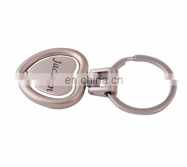 hot sale heart shaped customized metal keychain