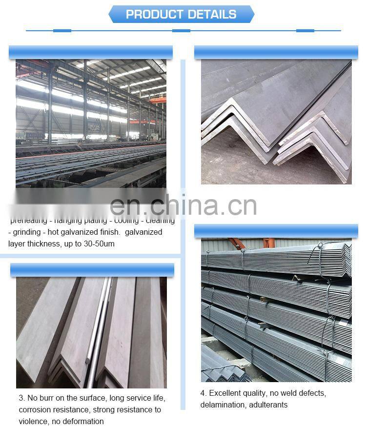 Tianjin factory produces electric iron tower stent hot-rolled equilateral Q235 galvanized angle steel