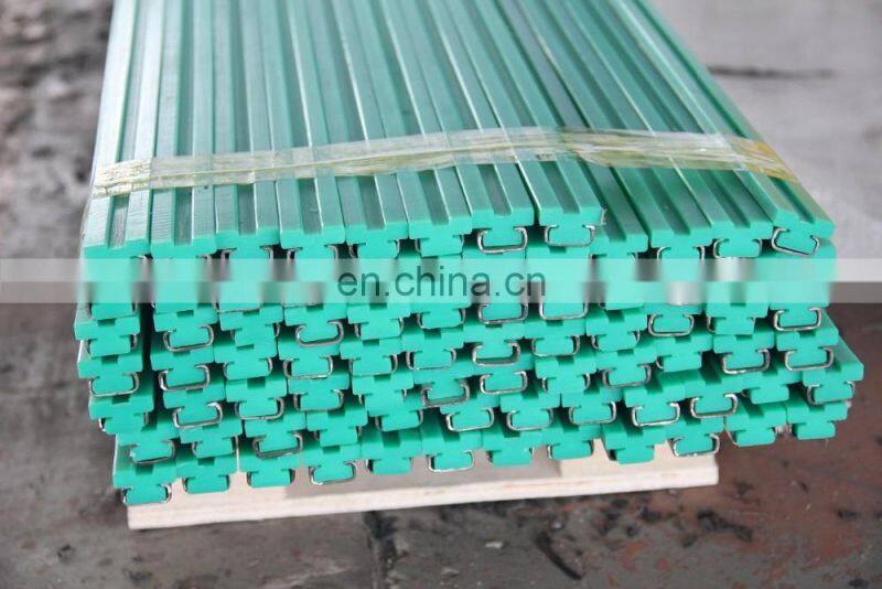 Green ultra slider plastic guide rails, UHMW-PE guide track