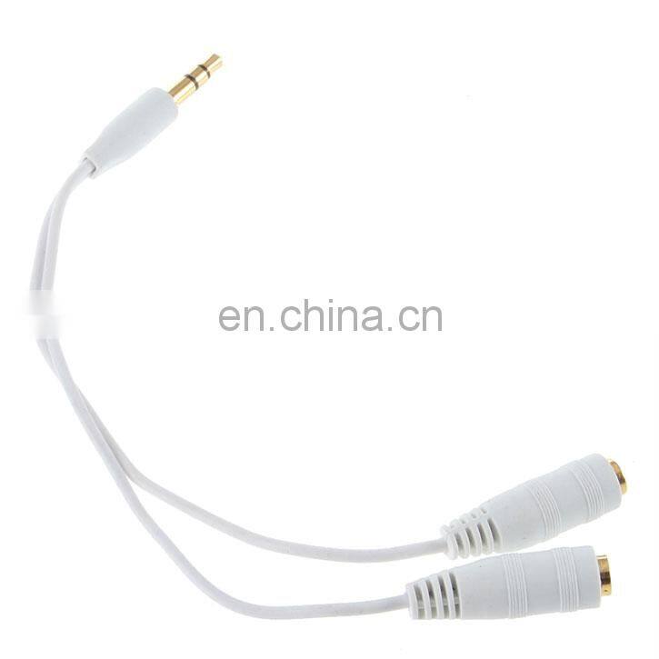 3.5mm Earphone Cable Adapter Headphone Splitter Cable Adapter Jack Male to 2 Female
