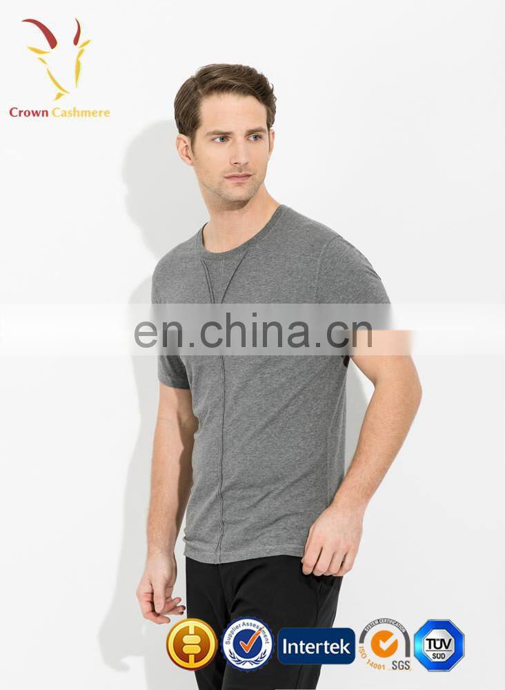 Men Round Neck Short Sleeve Cashmere Sweater Short Sleeve Cashmere Shirt