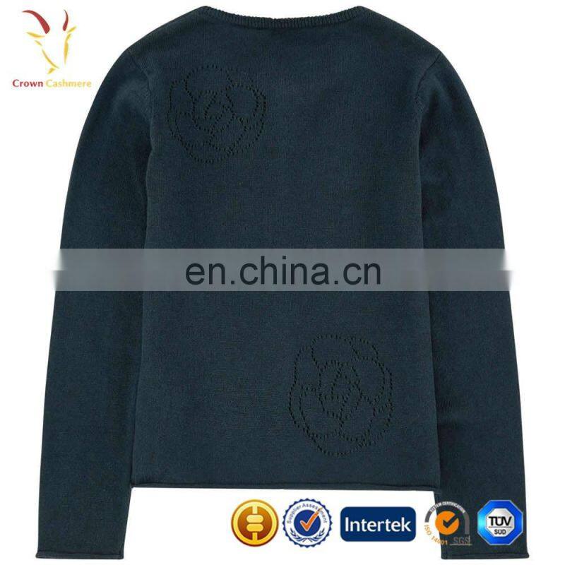 Round Neck Baby Knitted Cardigan Kids Wool Cardigan Sweaters