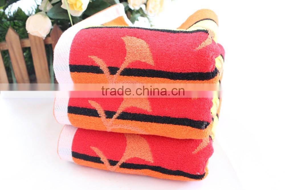 yarn-dyed custom design pattern jacquard pure cotton face towel