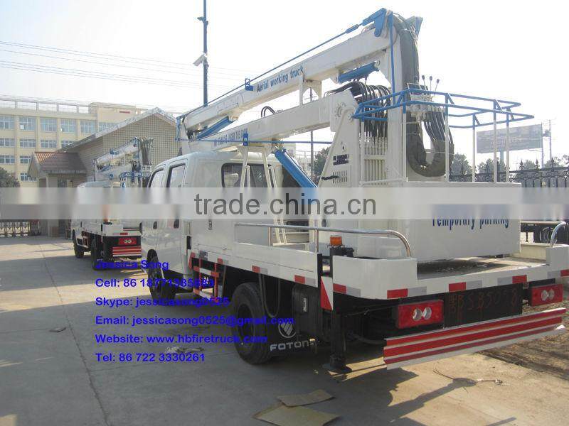 14m working height Foton Aumark man lift truck