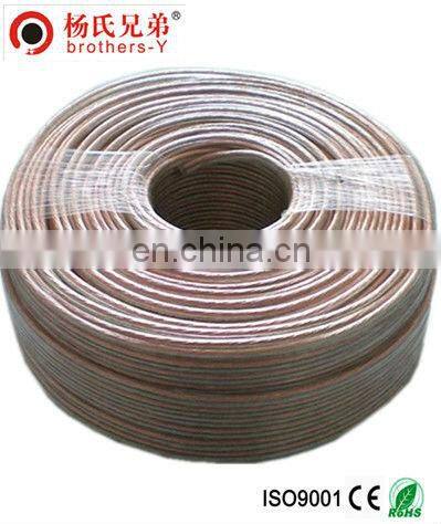china red and black 22AWG 2 core flat copper stranded speaker cable