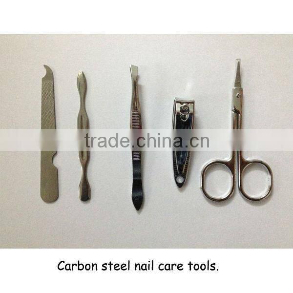 PU pink 5pcs manicure set removable box manicure professional kit