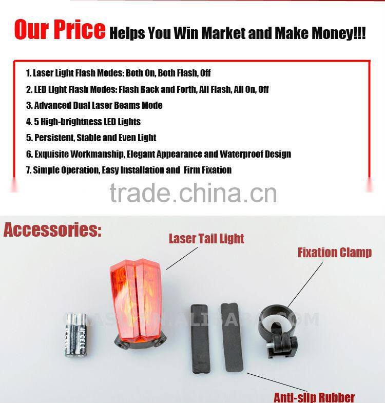 Outdoor Double Laser Powerful LED Bike Light