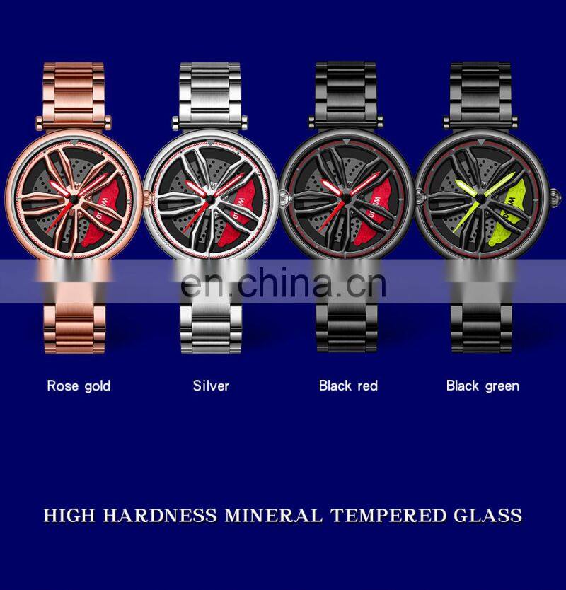 SANDA P1074 Men Quartz Watches Analog Rotating Wheel Waterproof Luxury Brand Men Wrist Watches