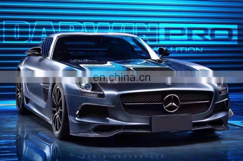 Runde Resin Or Half Carbon For Mercedes-Benz SLS AMG R197 Black Series Body Kit Front Bumper Side Skirt Rear Bumper Hood Spoiler