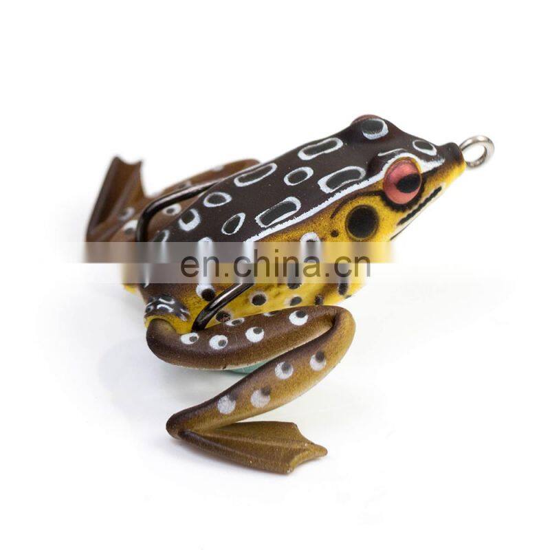 JOHNCOO Quality Kopper Artificial Bait Fishing Lure Soft Frog Lure 50mm 11g Frog Soft Plastic Snakehead Lure Simulation