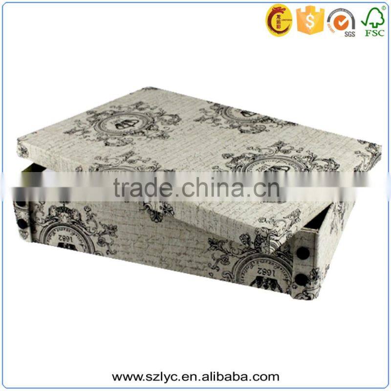 multipurpose Foldable cardboard storage box with metal corner