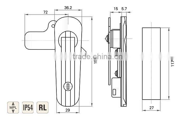 Flei panel Lock for cabinets