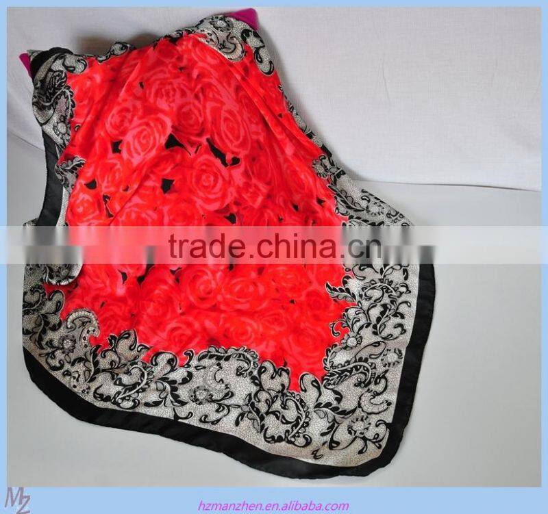 Women Silk Scarves Fashion Head muslim shawl