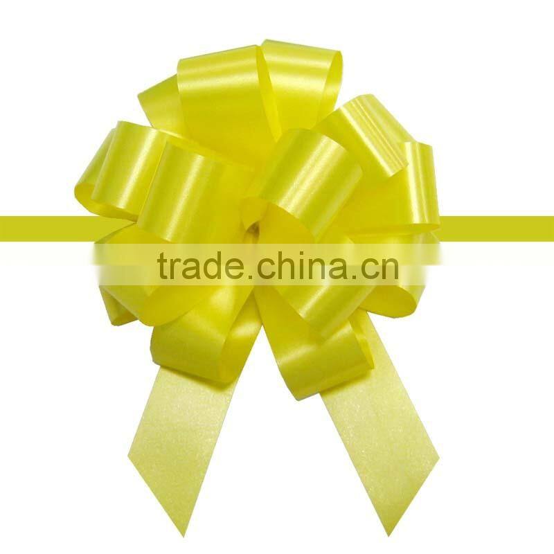Floral Printed PP Pull Ribbon Bow/Fancy Christmas Gift Wrap Bow/Customized design lolorfull plastic pull bow