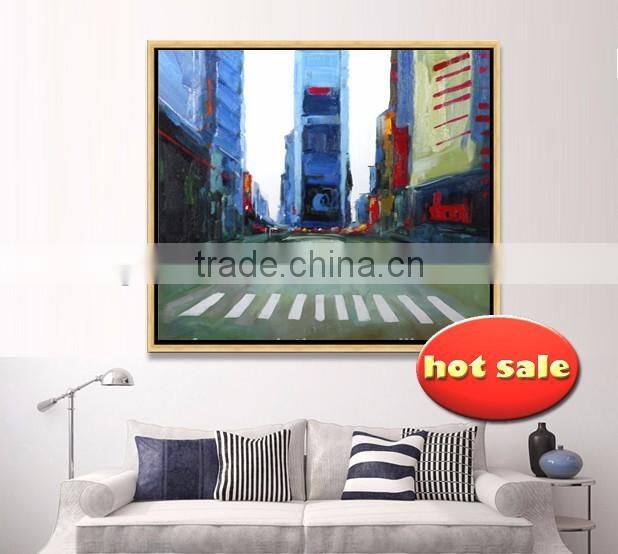 knife city street landscape canvas oil painting