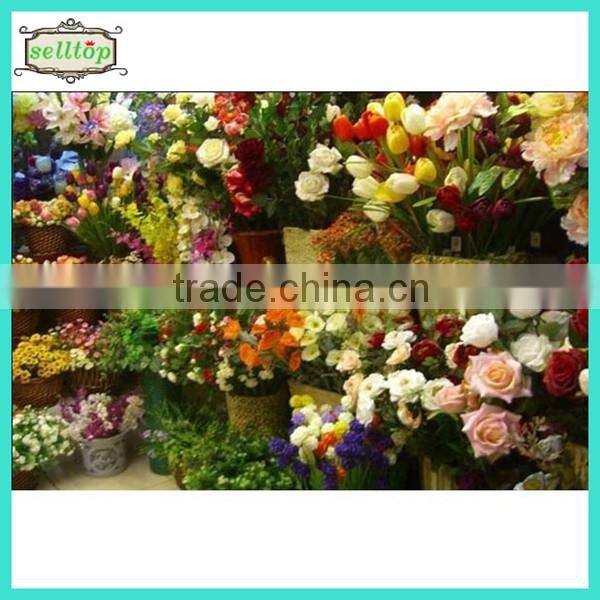 34cm mini pu real touch artificial orange tulips