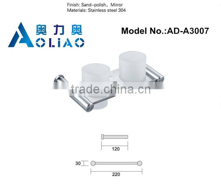 High quality Bathroom accessory stainless steel bathroom single silicone cup holder