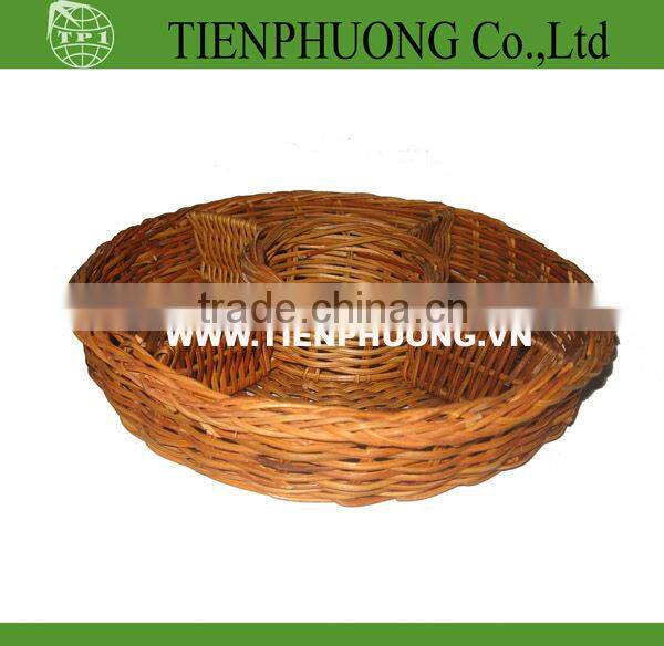 wicker divide basket