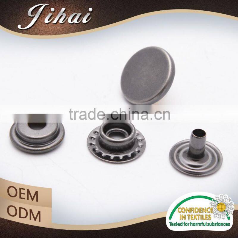New Fashion Accessories Custom Printed Metal Button Snap Fasteners For Leather