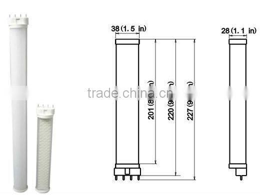 Powerful 2g11/4-pin 12w pl led tube lamp CE ROHS