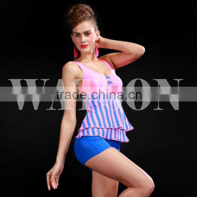 printig material lady's tankini swimming suits bathing suits