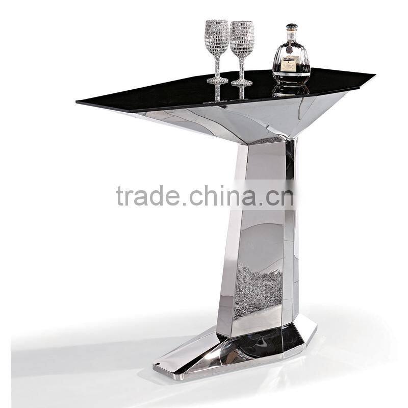 Modern stainless steel handrails 4 legs bar chair