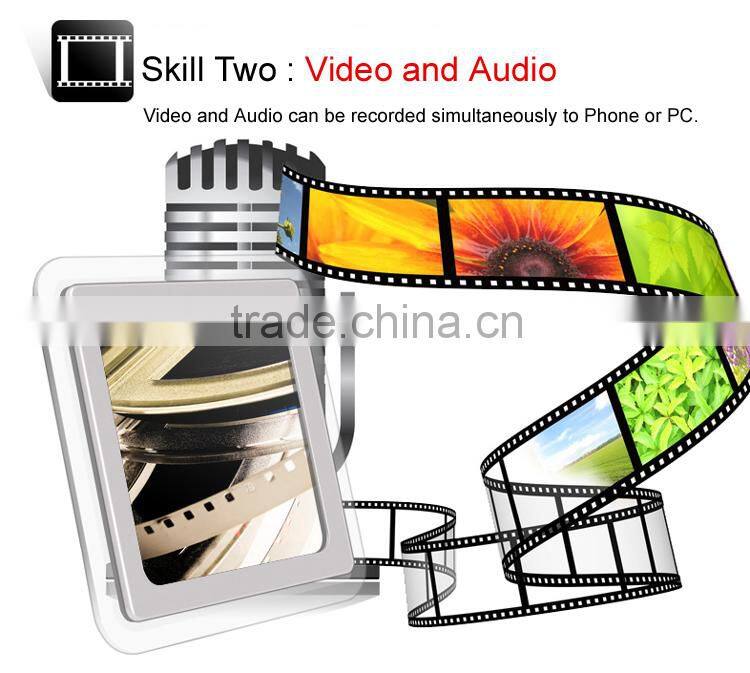 1080P IP Mirror Clock Wifi Hidden Camera with Alarm Sensor