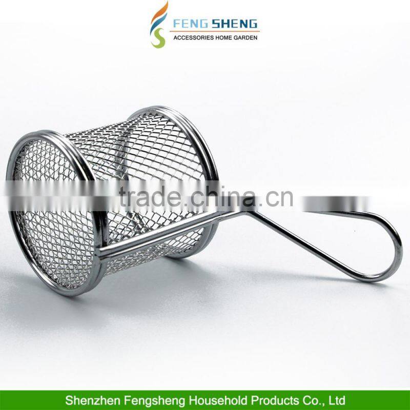 Mini Chrome Chip Fryer Serving Food Presentation Basket by Kitchen Stars