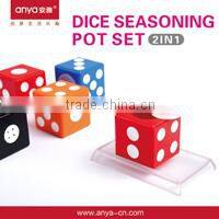 D610 hot sale plaid spice holder kitchen oil containers condiment dispenser