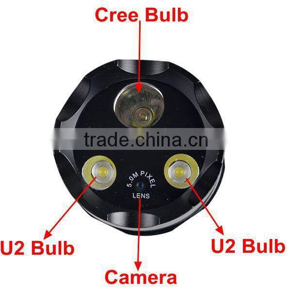 High Quality Video Camera Function 3 LED Flashlight Camera