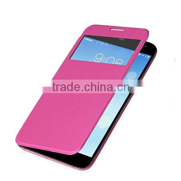 attractive high-end Case For Meizu mx3, standing Cover with open view window